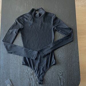 Mesh Mock Neck Bodysuit